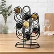 13 Bottles Countertop Wine Rack- 23 Inch- Cactus Shaped Black Metal