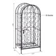 Homy Wine Rack Cabinet with Lock- Holds 35 Bottles- Black Wrought Iron