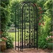 Homy Wine Rack Cabinet with Lock- Holds 35 Bottles- Black Wrought Iron