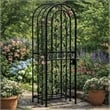 Homy Wine Rack Cabinet with Lock- Holds 35 Bottles- Black Wrought Iron