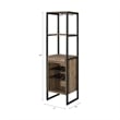Nery Wine Rack with 1 Drawer and 3 Shelves- 69 Inch- Weathered Oak Brown