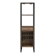 Nery Wine Rack with 1 Drawer and 3 Shelves- 69 Inch- Weathered Oak Brown