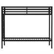 Ady Twin Over Twin Bunk Bed with Ladder and Guardrails- Black Metal Frame