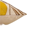 Lefy Accent Pillow Cover- Yellow Cover and White Leaf Vibes- 20 Inch Square