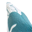 Lefy Accent Pillow- Blue Autumn Leaf Design on White Velvet- 20 Inch Square