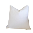 Lefy Accent Pillow- Gray Autumn Leaf Design on White Velvet- 20 Inch Square
