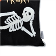 Teya Lumbar Pillow- Skeleton Embroidery- Trick or Treat Black Velvet 14x20