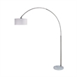 Arch Floor Lamp with Adjustable Arm- White Shade- Marble Base- 81 Inch