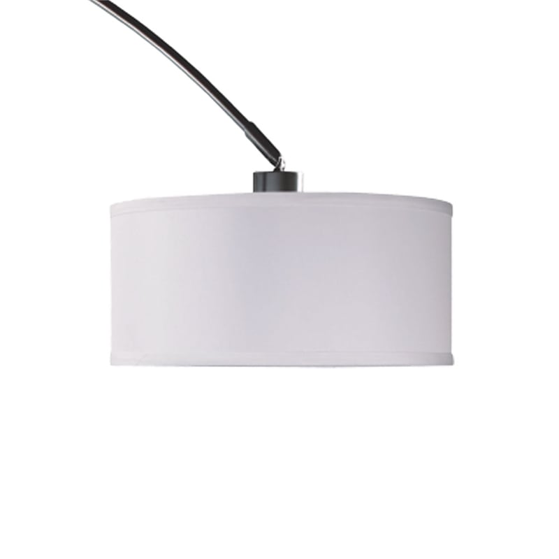 Arch Floor Lamp with Adjustable Arm- White Shade- Marble Base- 81 Inch