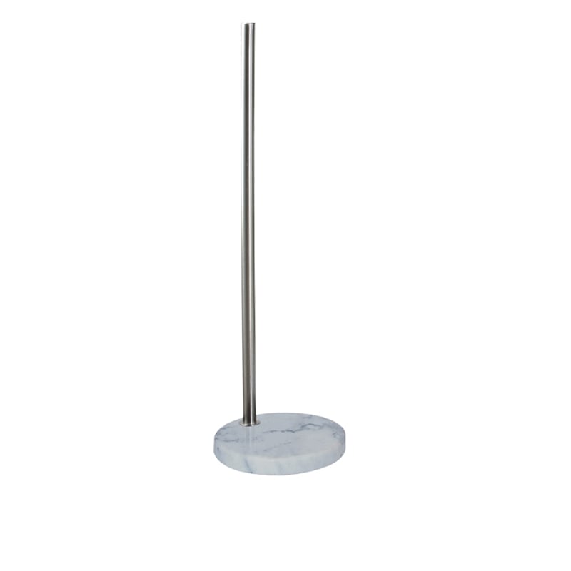 Arch Floor Lamp with Adjustable Arm- White Shade- Marble Base- 81 Inch