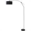 Arch Floor Lamp- Adjustable Arm and Black Genuine Marble Base- 81 Inch