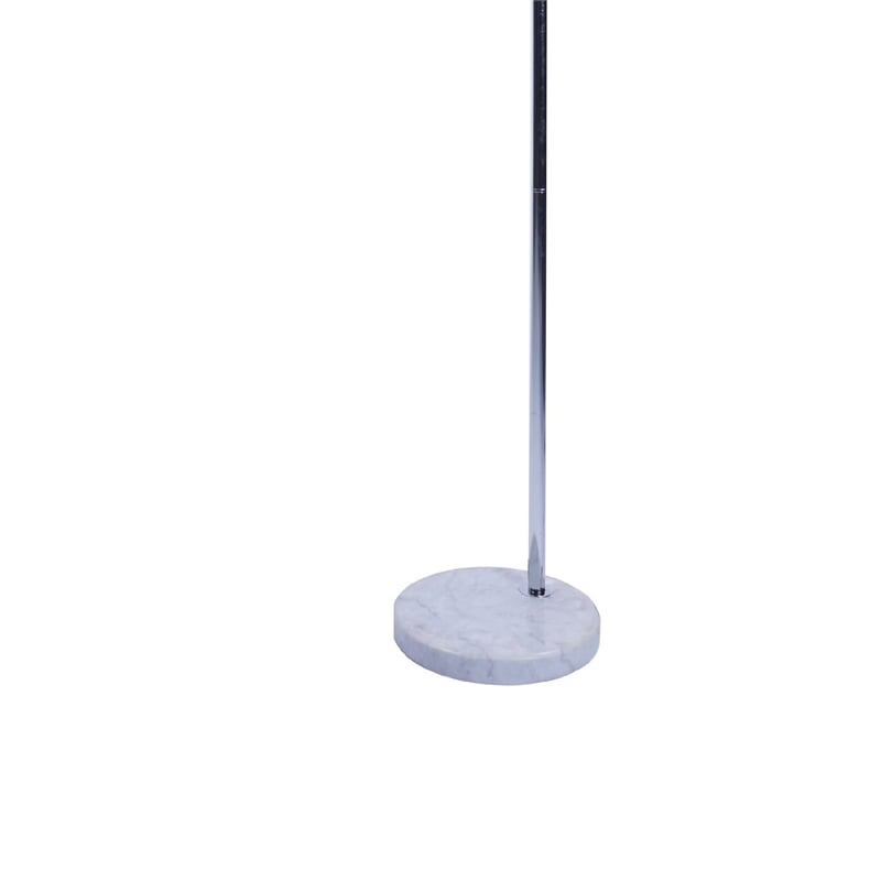 Arch Floor Lamp- Lattice Crystal Shade- Chrome Metal- Round Marble Base