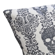 Ary Square Throw Pillow- Black and White Gothic Damask Skull Design- 20 Inch