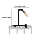 Desk Lamp- Industrial Pipe Style w Steampunk Design- Matte Black Metal