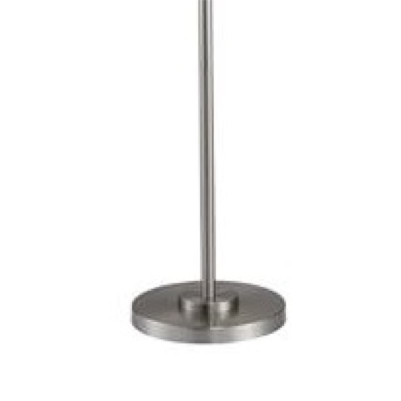 Floor Lamp with 3 Tier Smoke Gray Crystal Shade- 61 Inch Chrome Metal
