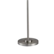 Floor Lamp with 3 Tier Smoke Gray Crystal Shade- 61 Inch Chrome Metal