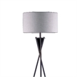 Floor Lamp with Beige Drum Shade- 65 Inch Bronze Metal Tripod Base