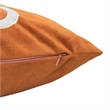 Dery Throw Pillow- Vintage Vine Accented Orange Velvet- 20 Inch Square