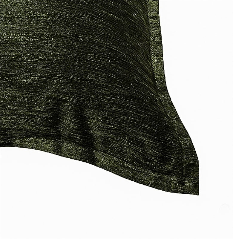 Dey Throw Pillow Cover- Deep Forest Green Velvet Luxe Shine- 20 Inch Square