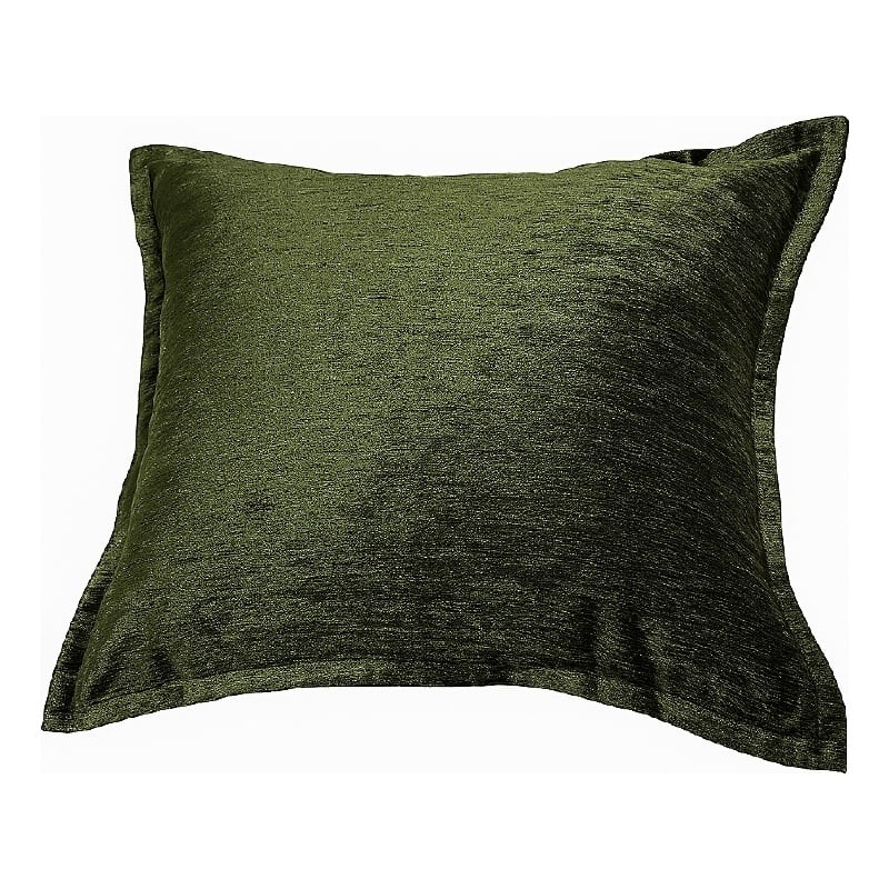 Dey Throw Pillow Cover- Deep Forest Green Velvet Luxe Shine- 20 Inch Square