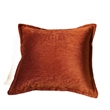 Dey Throw Pillow Cover- Rose Copper Brown Velvet Luxe Shine- 20 Inch Square