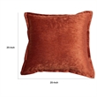 Dey Throw Pillow Cover- Rose Copper Brown Velvet Luxe Shine- 20 Inch Square