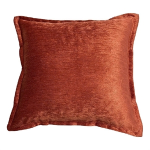 Dey Throw Pillow Cover- Rose Copper Brown Velvet Luxe Shine- 20 Inch Square