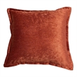 Dey Throw Pillow Cover- Rose Copper Brown Velvet Luxe Shine- 20 Inch Square