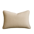 Hez Lumbar Throw Pillow- Plush Ivory Textured Fabric- 16x24 Rectangular