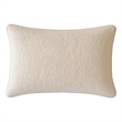 Hez Lumbar Throw Pillow- Plush Ivory Textured Fabric- 16x24 Rectangular
