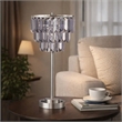 Lesy Accent Table Lamp- 28 Inch- Smoke Gray Crystal Shade- Metal Base