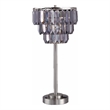Lesy Accent Table Lamp- 28 Inch- Smoke Gray Crystal Shade- Metal Base