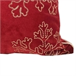Rola Square Throw Pillow- Gold Snowflake Embroidery- Red Velvet 20 Inch