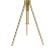 Simi Table Lamp- Adjustable Tripod- White Linen Shade- Gold Metal