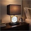 Table Lamp with Night Light- USB- Gold n Black Base with Crystal Accent