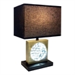 Table Lamp with Night Light- USB- Gold n Black Base with Crystal Accent