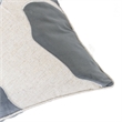 Lopa Square Throw Pillow- Holiday Reindeer Embroidery- Gray Velvet 20 Inch