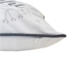 Lumbar Pillow- Merry and Bright Script- Embroidered White Velvet- 14x20
