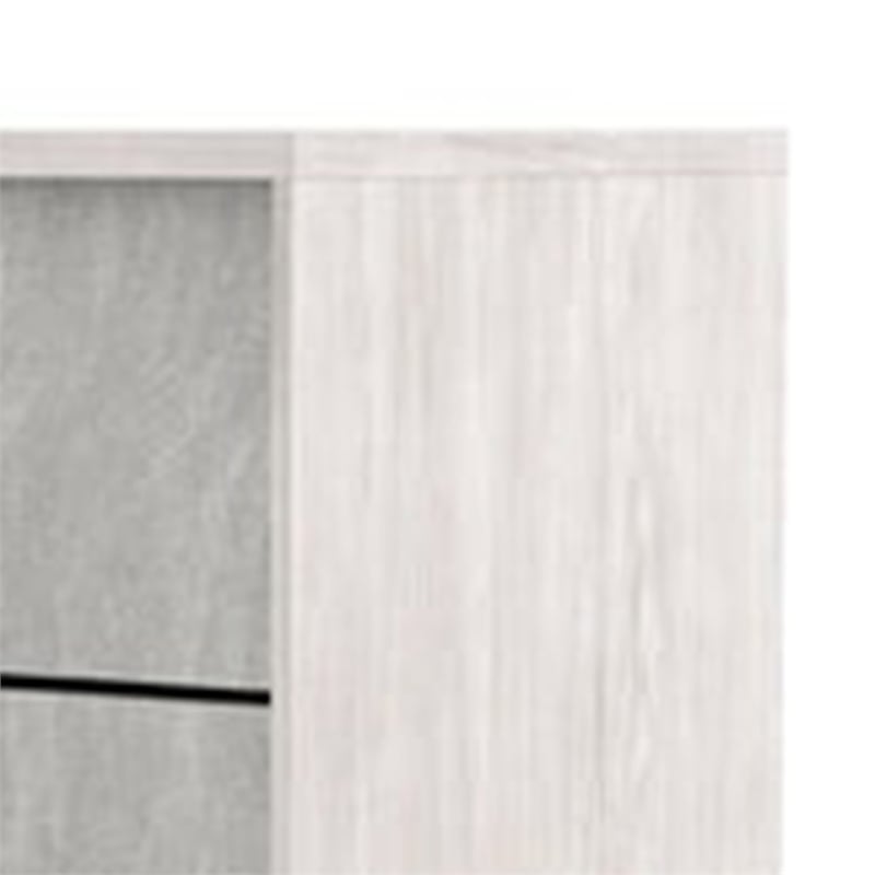 Queen Bedroom Set- White Wash- Stone Gray- 3 Piece Set with 2 Nightstands