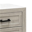 Queen Bedroom Set- White Wash- Black Wood- 3 Piece Set with 2 Nightstands