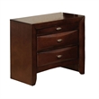 Queen Bedroom Set- Cherry Brown- Nickel Wood- 2 Piece Set with Nightstand