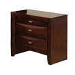 Queen Bedroom Set- Cherry Brown- Nickel Wood- 2 Piece Set with Nightstand