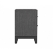 Queen Bedroom Set- Gray- Black Wood- 2 Piece Set with Nightstand