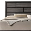 Queen Bedroom Set- Gray- Black Wood- 3 Piece Set with 2 Nightstands