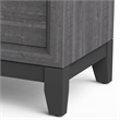 Queen Bedroom Set- Gray- Black Wood- 3 Piece Set with 2 Nightstands