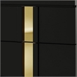 Queen Bedroom Set- Black- Gold Wood- 3 Piece Set with 2 Nightstands