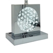 Accent Table Lamp- 22 Inch- Chrome Square Crystal Center with Night Light
