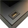 Accent Table Lamp- Square Crystal LED Panel- 22 Inch Black Pewter