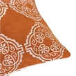 Niva Square Throw Pillow- Damask Embroidery- Burnt Orange Velvet 20 Inch