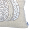 Niva Square Throw Pillow- Lace Embroidered Pumpkin- Linen-Blend Taupe 20 Inch